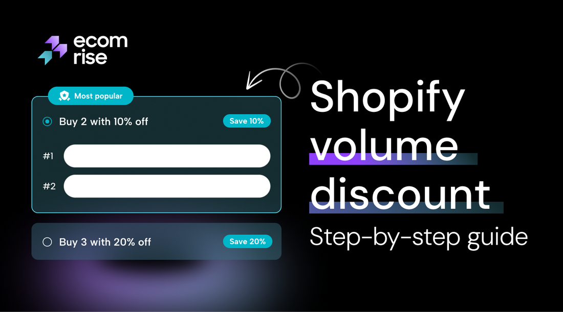 how to setup shopify volume discount