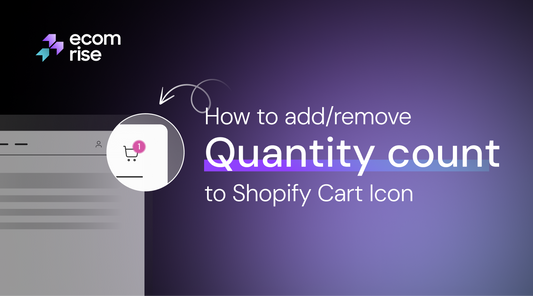 How to add / remove quantity count from cart icon